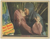8z0889 ALI BABA & THE FORTY THIEVES LC 1944 best romantic close up of Maria Montez & Jon Hall!