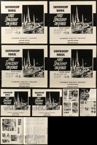 9a0039 LOT OF 6 UNCUT FIRST SPACESHIP ON VENUS PRESSBOOKS 1960 cool sci-fi advertising images!