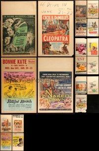 9a0027 LOT OF 19 WINDOW CARDS 1950s-1960s great images from a variety of different movies!
