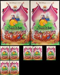 9a0070 LOT OF 9 UNFOLDED R90S SNOW WHITE & THE SEVEN DWARFS 18X27 SPECIAL POSTERS R1990s cool!