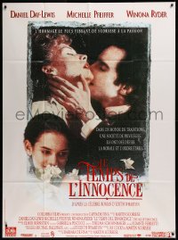 9b1299 AGE OF INNOCENCE French 1p 1993 Scorsese, Daniel Day-Lewis, Michelle Pfeiffer, Winona Ryder