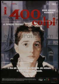 9b0684 400 BLOWS Italian 1p R2014 cool art of Jean-Pierre Leaud as young Francois Truffaut!
