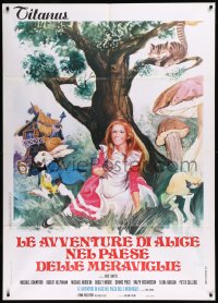 9b0692 ALICE'S ADVENTURES IN WONDERLAND Italian 1p 1974 completely different art of characters!