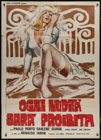 9b0693 ALL NUDITY SHALL BE PUNISHED Italian 1p 1974 great art of irresistible seductive prostitute!