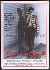 9b0696 AMERICAN GIGOLO Italian 1p 1980 male prostitute Richard Gere is being framed for murder!