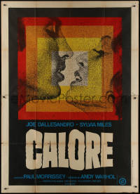 9b0434 ANDY WARHOL'S HEAT Italian 2p 1974 Andy Warhol, Joe Dallesandro & Sylvia Miles, different!