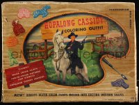 9b0005 HOPALONG CASSIDY coloring outfit 1950 water color paints molded into exciting western shapes!