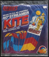 9b0024 STAR WARS Star Wars Droids kite 1985 ready to fly R2-D2 & C-3PO, with 80 inch streamer!