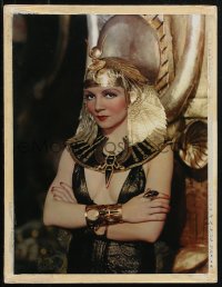 9b0052 CLEOPATRA color 11.5x15 still 1934 c/u of Claudette Colbert as Queen of the Nile by Hesse!