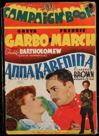 9b0188 ANNA KARENINA pressbook 1935 Greta Garbo, Fredric March, Freddie Bartholomew, ultra rare!