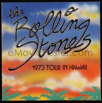 9b0066 ROLLING STONES souvenir program book 1973 Tour in Hawaii, great Jim Evans cover art!