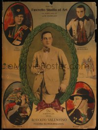 9b0029 RUDOLPH VALENTINO 14x19 commercial poster 1920s portraits of the legend in 5 of his best!