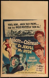 9b0239 ABBOTT & COSTELLO MEET DR. JEKYLL & MR. HYDE WC 1953 Bud & Lou meet scary Boris Karloff!
