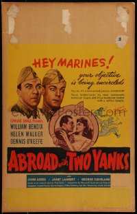 9b0242 ABROAD WITH 2 YANKS WC 1944 Marines William Bendix & Dennis O'Keefe lust after Helen Walker!