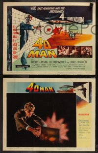 9c0021 4D MAN 8 LCs 1959 includes great fx scenes of Robert Lansing passing through solid matter!