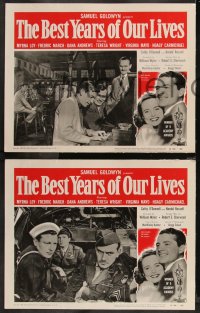 9c0038 BEST YEARS OF OUR LIVES 8 LCs R1954 Fredric March, Myrna Loy, Andrews, Mayo, Wright, more!