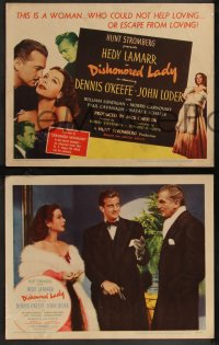 9c0057 DISHONORED LADY 8 LCs 1947 sexy bad girl Hedy Lamarr, John Loder, film noir!