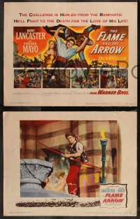 9c0066 FLAME & THE ARROW 8 LCs 1950 Burt Lancaster & Nick Cravat kidnap Virginia Mayo!