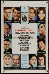 9d0450 AIRPORT 1sh 1970 Burt Lancaster, Dean Martin, Jacqueline Bisset, Jean Seberg & more!