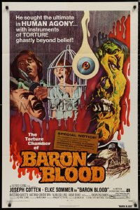 9d0483 BARON BLOOD 1sh 1972 Mario Bava, Joseph Cotton, Gli Orrori del castello di Norimberga