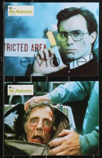 9d0076 RE-ANIMATOR 8 French LCs 1986 H.P. Lovecraft, different gruesome images, Jeffrey Combs!