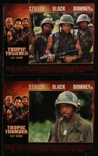 9d0013 TROPIC THUNDER 8 Swiss LCs 2008 Ben Stiller, Jack Black and wacky Robert Downey Jr.!
