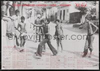 9f0009 BLACK AMERICAN CINEMA 2-sided 17x23 Swiss film festival poster 1970s Cuba - Vietnam!