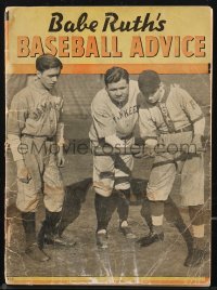 9g1192 BABE RUTH softcover book 1936 Babe Ruth's Baseball Advice, written by the man himself, rare!