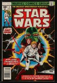 9g0621 STAR WARS #1 comic book July 1977 fabulous first issue, Enter Luke Skywalker!