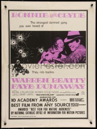 9h0023 BONNIE & CLYDE Aust special poster 1968 notorious crime duo Warren Beatty & Faye Dunaway, Penn!