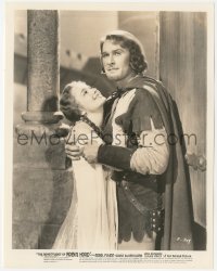 9j1191 ADVENTURES OF ROBIN HOOD 8x10.25 still 1938 romantic c/u of Errol Flynn & Olivia De Havilland!