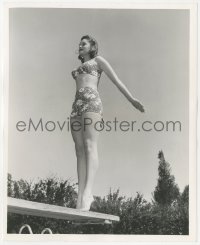 9j1194 ALEXIS SMITH 8.25x10 still 1942 full-length in sexy swimsuit on diving board by Welbourne!