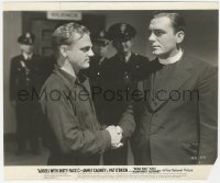 9j1200 ANGELS WITH DIRTY FACES 8x9.5 still 1938 James Cagney says goodbye to priest Pat O'Brien!