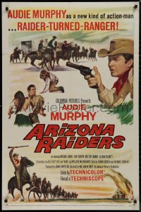 9j0090 ARIZONA RAIDERS 1sh 1965 action-man Audie Murphy as Raider-Turned-Ranger!