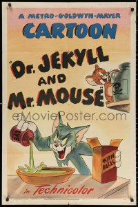 9j0188 DR. JEKYLL & MR. MOUSE 1sh 1947 great horror cartoon art of Tom & Jerry mixing potion, rare!
