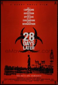 9k0607 28 DAYS LATER int'l DS style A 1sh 2003 Danny Boyle, Cillian Murphy vs. zombies in London!