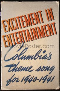 9k0046 COLUMBIA PICTURES 1940-41 foil campaign book 1940 incredible full-color ads with great art, rare!