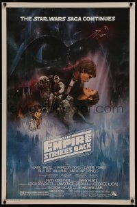 9k0735 EMPIRE STRIKES BACK studio style 1sh 1980 classic Gone With The Wind style art by Roger Kastel!