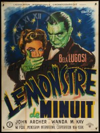 9k0061 BOWERY AT MIDNIGHT French 1p 1947 different Cristellys art of Bela Lugosi & McKay, ultra rare!