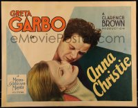 9k1282 ANNA CHRISTIE 1/2sh 1930 Greta Garbo in her first sound movie w/Charles Bickford, ultra rare!