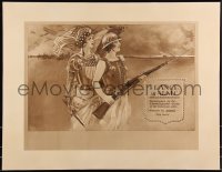 9k0012 FRANCE IN ARMS 1/2sh 1917 great art of Marianne & Columbia fighting in WWI, ultra rare!