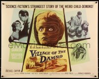 9k0015 VILLAGE OF THE DAMNED 1/2sh 1960 George Sanders. the story of the weird child-demons!