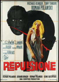 9k0057 REPULSION Italian 2p 1966 Roman Polanski, sexy Catherine Deneuve, cool different art!