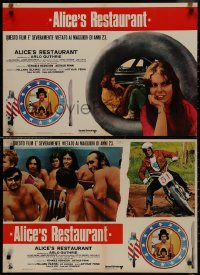 9k1426 ALICE'S RESTAURANT set of 5 Italian 18x26 pbustas 1970 Arlo Guthrie, Arthur Penn musical!