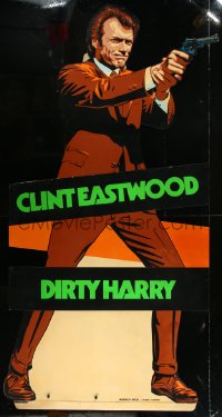 9k0019 DIRTY HARRY die-cut 50x83 standee 1971 great life-size Clint Eastwood pointing .44 magnum gun!