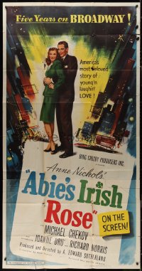 9p0181 ABIE'S IRISH ROSE 3sh 1946 Joanne Dru, Chekov, Anne Nichols, from the Broadway stage hit!