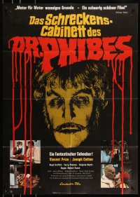 9p0126 ABOMINABLE DR. PHIBES German 1972 Vincent Price, love means never having to say you're ugly!