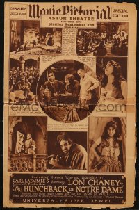 9p0076 HUNCHBACK OF NOTRE DAME herald 1923 Lon Chaney Sr. as Quasimodo, Patsy Ruth Miller, rare!
