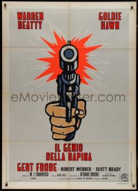 9p1674 $ Italian 1p 1972 Richard Brooks, cool completely different art of hand pointing gun!