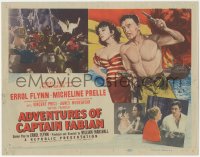 9p0938 ADVENTURES OF CAPTAIN FABIAN TC 1951 art of barechested Errol Flynn & sexy Micheline Presle!